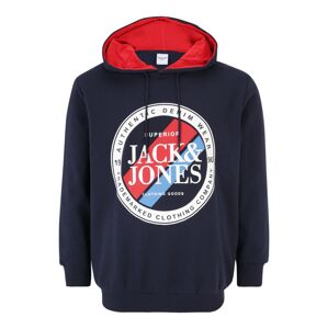 Jack & Jones Plus Tréning póló 'LOOF'  tengerészkék / világoskék / világospiros / fehér