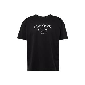 rag & bone Póló 'NY'  fekete / fehér