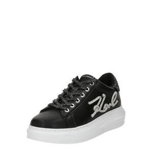 Karl Lagerfeld Rövid szárú sportcipők  fekete / ezüst