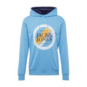 JACK & JONES Tréning póló 'LOOF'  azúr / narancs / fekete / fehér