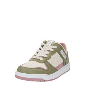 COACH Rövid szárú sportcipők 'C201'  olíva / rózsa / fáradt rózsaszín / fehér
