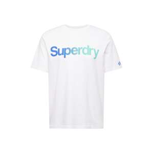 Superdry Póló  kék / vízszín / fehér