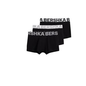 Bershka Boxeralsók  szürke / fekete / fehér
