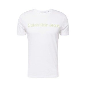 Calvin Klein Jeans Póló  citromsárga / fehér
