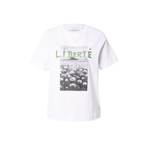 Rich & Royal Póló 'Liberté'  szürke / zöld / fehér