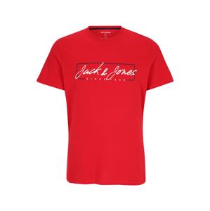 Jack & Jones Plus Póló 'ZURI'  piros / fehér