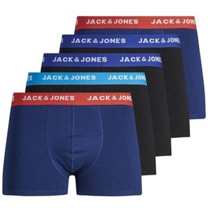 JACK & JONES Boxeralsók 'Lee'  kék / sötétvörös / fekete / fehér