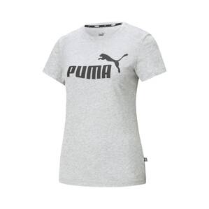 PUMA Funkcionális felső 'Essential Logo Tee'  szürke melír / fekete