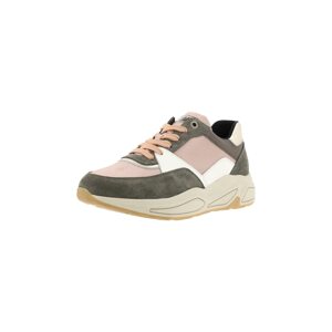 BULLBOXER Rövid szárú sportcipők  sötétszürke / fáradt rózsaszín / fehér