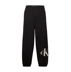 Calvin Klein Jeans Nadrág 'Archival'  sötét bézs / szürke / fekete / piszkosfehér