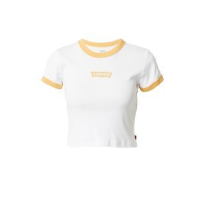 LEVI'S ® Póló 'Graphic Mini Ringer'  sárga / fehér