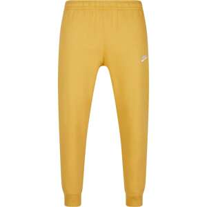 Nike Sportswear Nadrág 'Club Fleece'  aranysárga / fehér