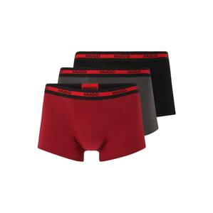 HUGO Red Boxeralsók  sötétszürke / piros / fekete