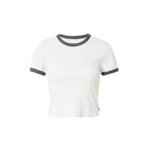 LEVI'S ® Póló 'Graphic Mini Ringer'  szürke / fekete / fehér melír