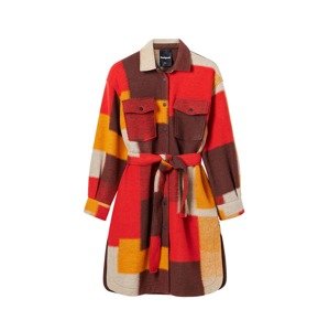 Desigual Átmeneti kabátok  világosszürke / mandarin / piros / kárminvörös