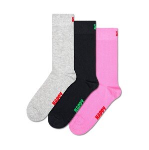 Happy Socks Zokni  világosszürke / zöld / világos-rózsaszín / fekete