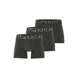 Superdry Boxeralsók  szürke / fekete / fekete melír