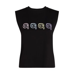 Karl Lagerfeld Top 'Ikonik'  pasztellsárga / pasztellzöld / fekete