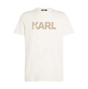 Karl Lagerfeld Póló  sötét bézs / természetes fehér