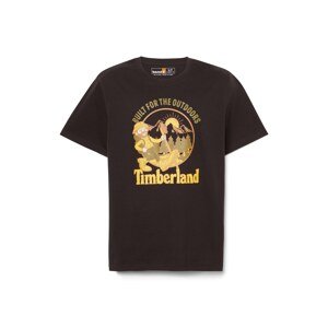 TIMBERLAND Póló 'Hike Out'  világosbarna / sárga / khaki / fekete