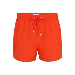 Calvin Klein Swimwear Rövid fürdőnadrágok  sötét narancssárga / fehér