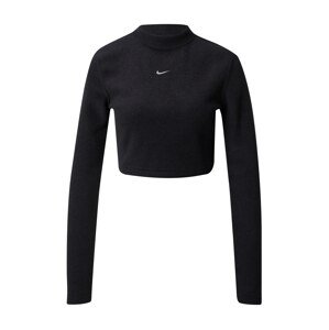 Nike Sportswear Tréning póló 'PHOENIX PLUSH'  fekete / fehér