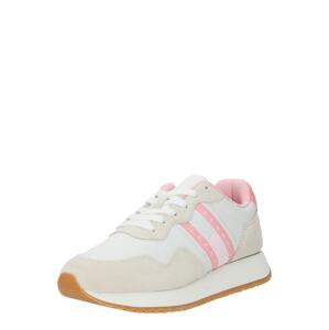 Tommy Jeans Rövid szárú sportcipők 'Eva Runner Mat'  bézs / rózsaszín / fehér