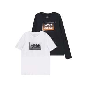 Jack & Jones Junior Póló 'Steel'  tengerészkék / fehér