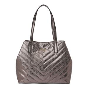 GUESS Shopper táska 'Vikky'  ezüstszürke / fekete