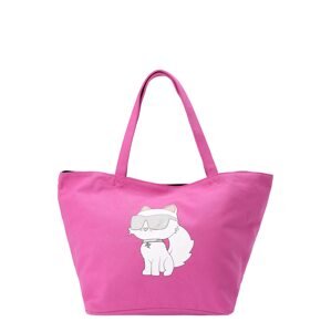 Karl Lagerfeld Shopper táska 'Ikonik 2.0'  bézs / szürke / rózsaszín / fehér
