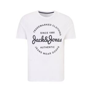 Jack & Jones Plus Póló 'FOREST'  tengerészkék / fehér