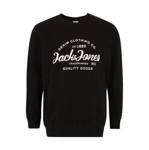 Jack & Jones Plus Tréning póló 'FOREST'  fekete / fehér