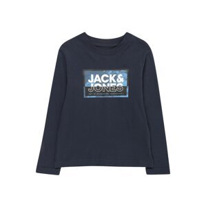 Jack & Jones Junior Póló 'LOGAN'  tengerészkék / világoskék / fehér