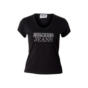 Moschino Jeans Póló  fekete / ezüst