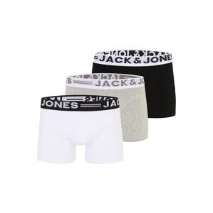 JACK & JONES Boxeralsók 'SENSE'  szürke / szürke melír / fekete / fehér
