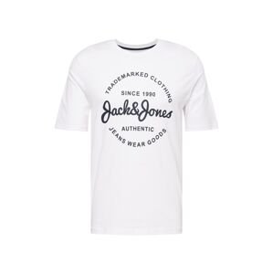 JACK & JONES Póló 'FOREST'  éjkék / fehér