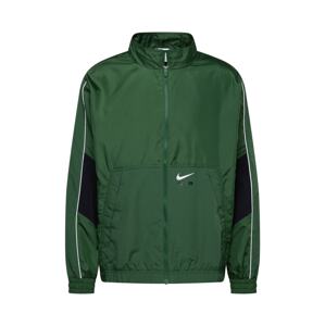 Nike Sportswear Átmeneti dzseki 'AIR'  sötétzöld / fekete / fehér