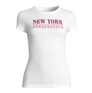 AÉROPOSTALE Póló 'JULY NEW YORK'  tűzpiros / vörösáfonya / fehér