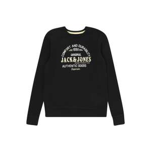 Jack & Jones Junior Tréning póló 'Minds'  pasztellsárga / fekete / fehér