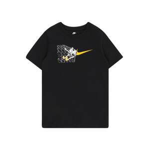 Nike Sportswear Póló 'SOCCER BALL FA23'  sötétsárga / fekete / fehér