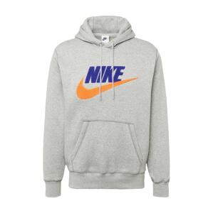 Nike Sportswear Tréning póló 'CLUB'  indigó / szürke melír / narancs