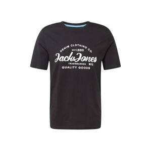JACK & JONES Póló 'FOREST'  fekete / fehér