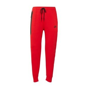 Nike Sportswear Nadrág 'TCH FLEECE'  piros / fekete