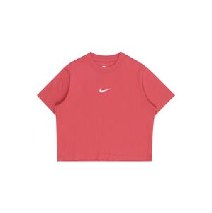 Nike Sportswear Póló 'ESSNTL'  vörösáfonya / fehér