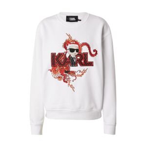 Karl Lagerfeld Tréning póló 'lny'  krém / piros / fekete / fehér
