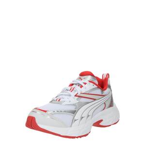 PUMA Rövid szárú sportcipők 'Morphic'  rikító piros / ezüst / fehér