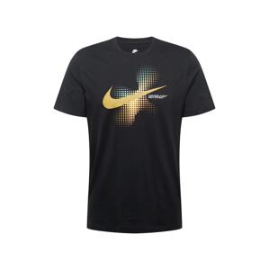 Nike Sportswear Póló 'SWOOSH'  mustár / menta / fekete / fehér