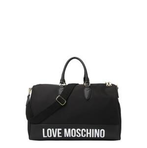 Love Moschino Utazótáska 'CITY LOVERS'  fekete / fehér