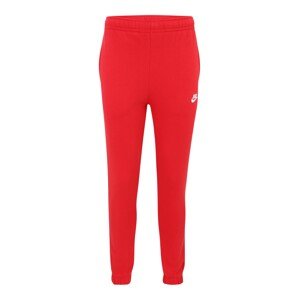 Nike Sportswear Nadrág 'Club Fleece'  piros / fehér