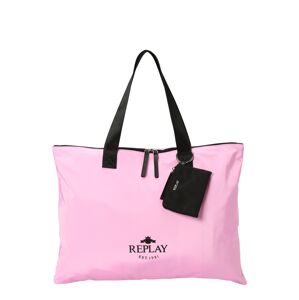 REPLAY Shopper táska  világos-rózsaszín / fekete